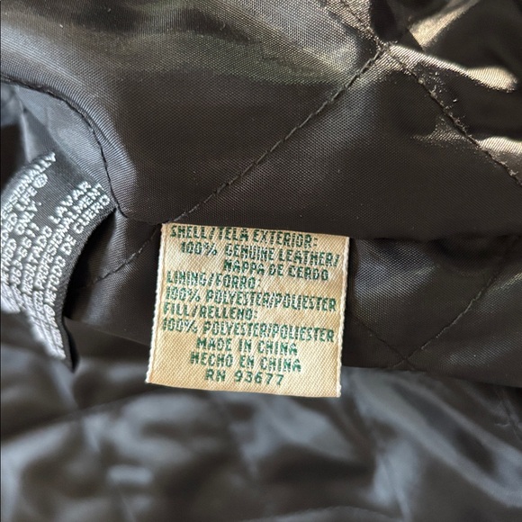 Vintage St John’s Bay Men’s Classic Black Leather Motorcycle Biker Jacket size L - Picture 9 of 9